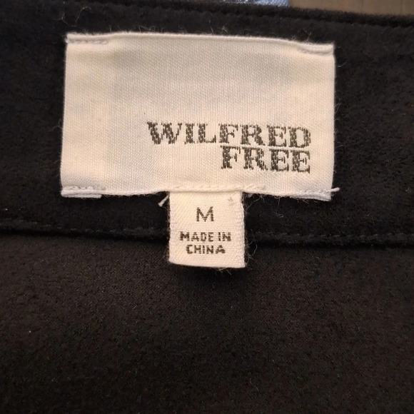 Wilfred free vegan suede Nescher faux wrap skirt SZ M - Picture 6 of 7